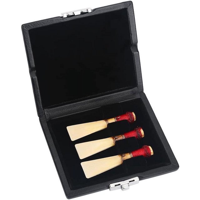 HUGFEGWE Bassoon Medium,Bassoon case,Bassoon Protective Case,Durable Reeds Holder Box Container Box for 3/6Pcs Bassoon Reeds Medium Instrument Accessories (PU Leather Case for 3pcs UA824-11483