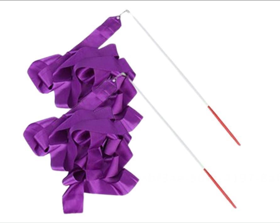 Purebauty Dance Ribbon with wand 2m rhythmic gymnastics ribbon rainbow ribbon rhythm bar art