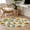 White, variant on Farmhouse Sunflower Round Area Rug 4 FT, Non Slip Indoor Outdoor Rug, Vintage Summer Botanical Washable Soft Circular Carpet Non-Shedding Floor Mat for Coffee Table Nursery Foyer Balcony