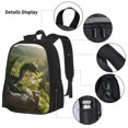 thumbnail image 3 of Disketp Deep Forest Stone Green Dragon Mochila Estampada de Gran Capacidad con Lonchera y Estuche, Set de 3 Piezas para Estudiantes, 3 of 7