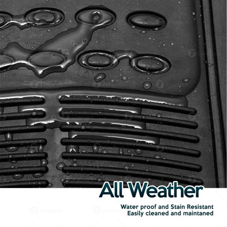 Zone Tech Universal Fit All Weather Rubber Material Black Car