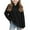 ZA-Black-fal sweatshirts for kid, variant on MKOSPLRT Girls Long Sleeve Tunic Tops Crew Neck Ribbed Knit Shirts Solid Color Curved Hem T Shirts Casual Loose Blouses Dressy Tees