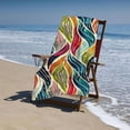 thumbnail image 4 of PHYHOO Abstract Feather Bohemian Beach Towel, Sand Free Microfiber Beach Blanket, Quick Dry Absorbent Bath Towels for Swimming Pool, Camping, Picnic, Yoga Gym Sports 30x60in, 4 of 8