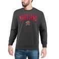 thumbnail image 3 of Men's Colosseum Charcoal Maryland Terrapins Arch & Logo Crew Neck Sweatshirt, 3 of 4