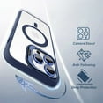 thumbnail image 3 of iPhone 16 Pro Case Shockproof Kickstand Heavy Duty Clear For Compatible With MagSafe With Camera Lens Protector Blue, 3 of 7