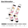 thumbnail image 3 of Bixox Colorful Flowers Patterned Men's and Women's Knee Socks High Socks Outdoor Sports Socks, 3 of 5