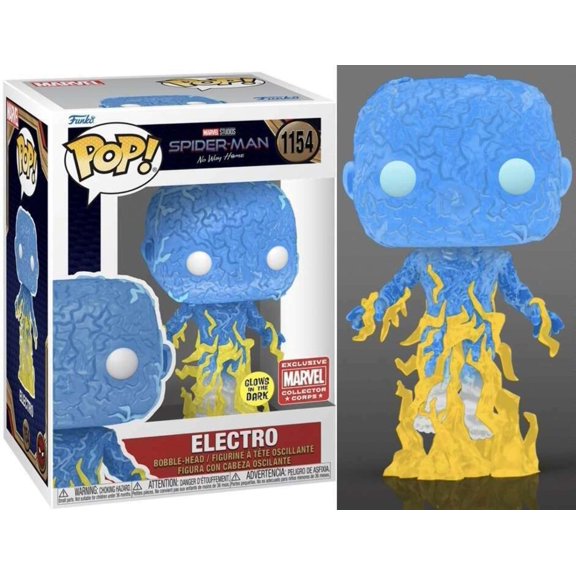 Collectible Funko POP! Marvel: Spider-Man No Way Home - Electro (GiTD)(Marvel Corps)(Damaged Box) #1154
