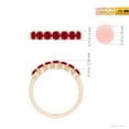thumbnail image 4 of ANGARA Natural Half Eternity Seven Stone 1.05 ct Ruby Wedding Ring in 14K Rose Gold for Women (Size-3mm) | July Birthstone Jewelry for Her | Natural Ruby Rings, 4 of 9
