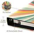 thumbnail image 3 of FORMRS 3 Ring Photo Album 4"x6" Self Adhesive Large Capacity PU Leather Cover, Colorful Cat, 3 of 8