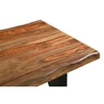 thumbnail image 3 of Taran Designs Darcy 80" Live Edge Solid Wood Dining Table in Brown, 3 of 5