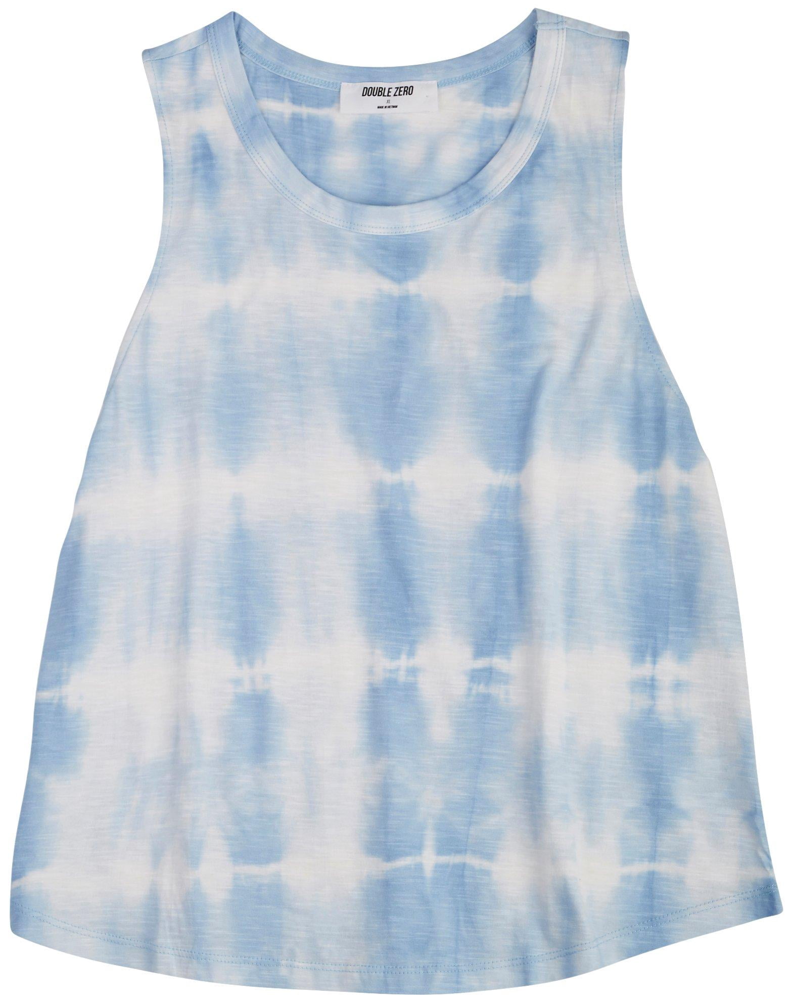 DOUBLE ZERO Womens Vintage Tie-Dye Tank 
