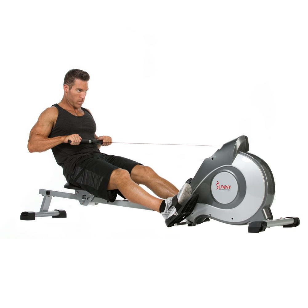 Sunny Health & Fitness SF-RW5515 Magnetic Rowing Machine Rower w/ LCD ...