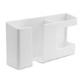 thumbnail image 1 of 2 Pcs Organisateur Mural Boîte de Rangement Télécommande Support Mural Prise de Téléphone Portable Support Multifonction Blanc, 1 of 1