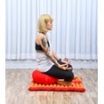 thumbnail image 4 of Leewadee Meditation Cushion Set – 1 Round Zafu Meditation Pillow and 1 Square Roll-Up Zabuton Meditation Mat, Pillows Bundle Filled with Kapok, Orange Red, 4 of 9
