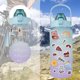 thumbnail image 3 of Muyoka Botella de agua motivacional de 2 litros con marcas de tiempo Jarra de agua de gran capacidad Botella de bebida deportiva portátil con pajita y asa Taza de bebida sin BPA para viajes al aire li Muyoka Hogar, 3 of 7