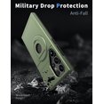 thumbnail image 2 of Dteck for Samsung Galaxy S24 Ultra Case with Screen Protector, Ring Stand Magnetic Case Compatible with MagSafe,Military-Grade Phone Case for Samsung S24 Ultra,Olive, 2 of 6