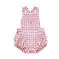 thumbnail image 1 of SUNSIOM Infant Girls Summer Casual Romper Sleeveless Plaid Pattern Print Overalls Summer Clothes, 1 of 9