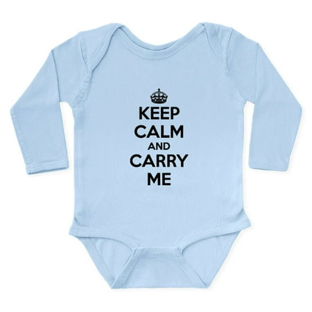 

CafePress - Keep Calm And Carry Me Body Suit - Long Sleeve Cotton Baby Bodysuit
