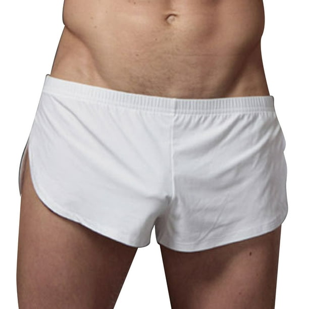 PMUYBHF Male Men's Thermal Underwear Bottoms Cotton Mens Lightweight Smooth  Boyshort Comfortable Casual Solid Color Underwear Aloud Pants Men Boxers  Briefs Long Leg 