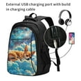 thumbnail image 2 of Yiaed Artistic Starry Sky Cloud Dog Print Laptop Backpack,Business Travel Durable Laptops Backpack with USB Charging Port,Water Resistant College Computer Bag, 2 of 5