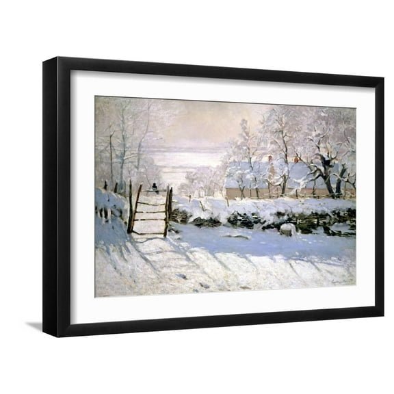 The Magpie, 1869 Framed Giclee Print by Claude Monet, 18" x 12", Sold by Art.com