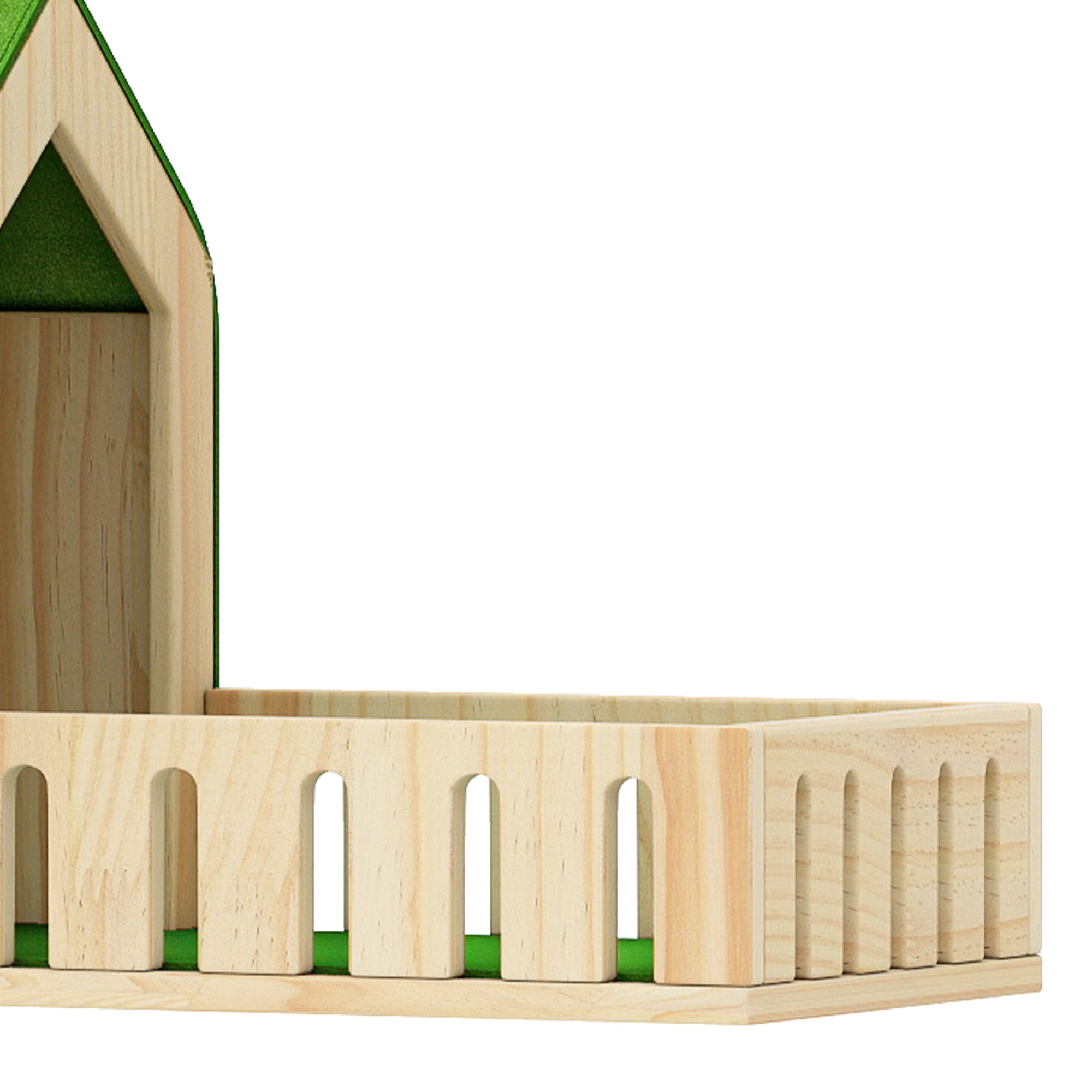 Craftian 7-Piece Solid Wood Wall Mounted Cat Furniture,Cat Wall Shelves and Perches,Cats Climbing Shelves with Wall House and Fence, Steps, Scratching Posts