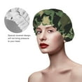 thumbnail image 4 of Disketp Camouflage Shark Shower Caps,Reusable Shower Cap For Women, Double Layer Waterproof Hair Cap, Large Size For All Hair Lengths,For Girls Spa Home Salon Use, 4 of 9
