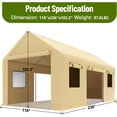 thumbnail image 2 of EastVita Heavy Duty Carport with Roll-Up Windows Portable Garage with Removable Sidewalls Doors Portable Car Tent Garage with Roll-Up Windows and All-Season Tarp for Car Truck, 2 of 7