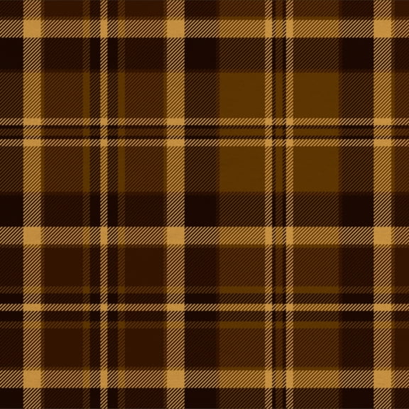 Mainstays 1.5 Yards 100% Cotton Light-weight Flannel Plaid Check, Brown, 42" Wide for Crafts