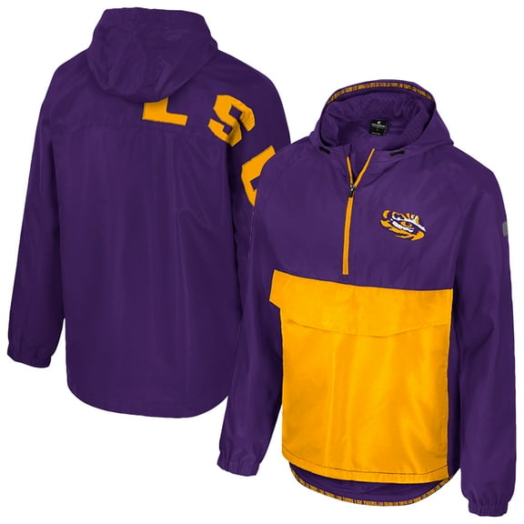 Men's Colosseum  Purple LSU Tigers Reloaded Anorak Half-Zip Jacket