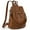 Brown, variant on UTO Women Backpack PU Leather Ladies Fashion Handbags Backpacks Lightweight Travel Shoulder Bag(Brown)