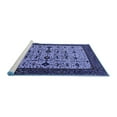 thumbnail image 2 of Ahgly Company Machine Washable Indoor Square Oriental Blue Traditional Area Rugs, 8' Square, 2 of 4