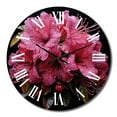 thumbnail image 2 of Designart "Rhododendron Pink composition III" Floral Oversized Wall Clock, 2 of 5