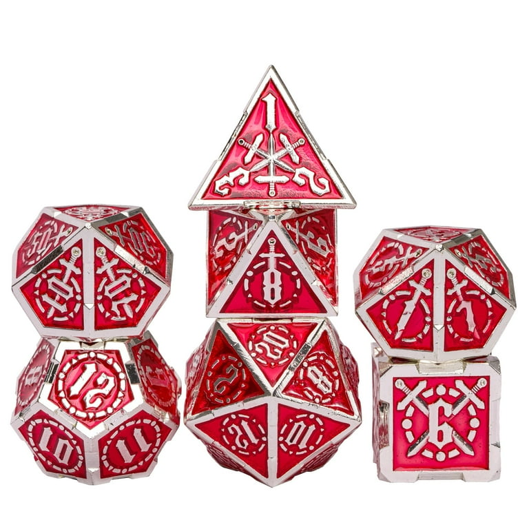 7 Piece Metal sold Dice Set Sword Series