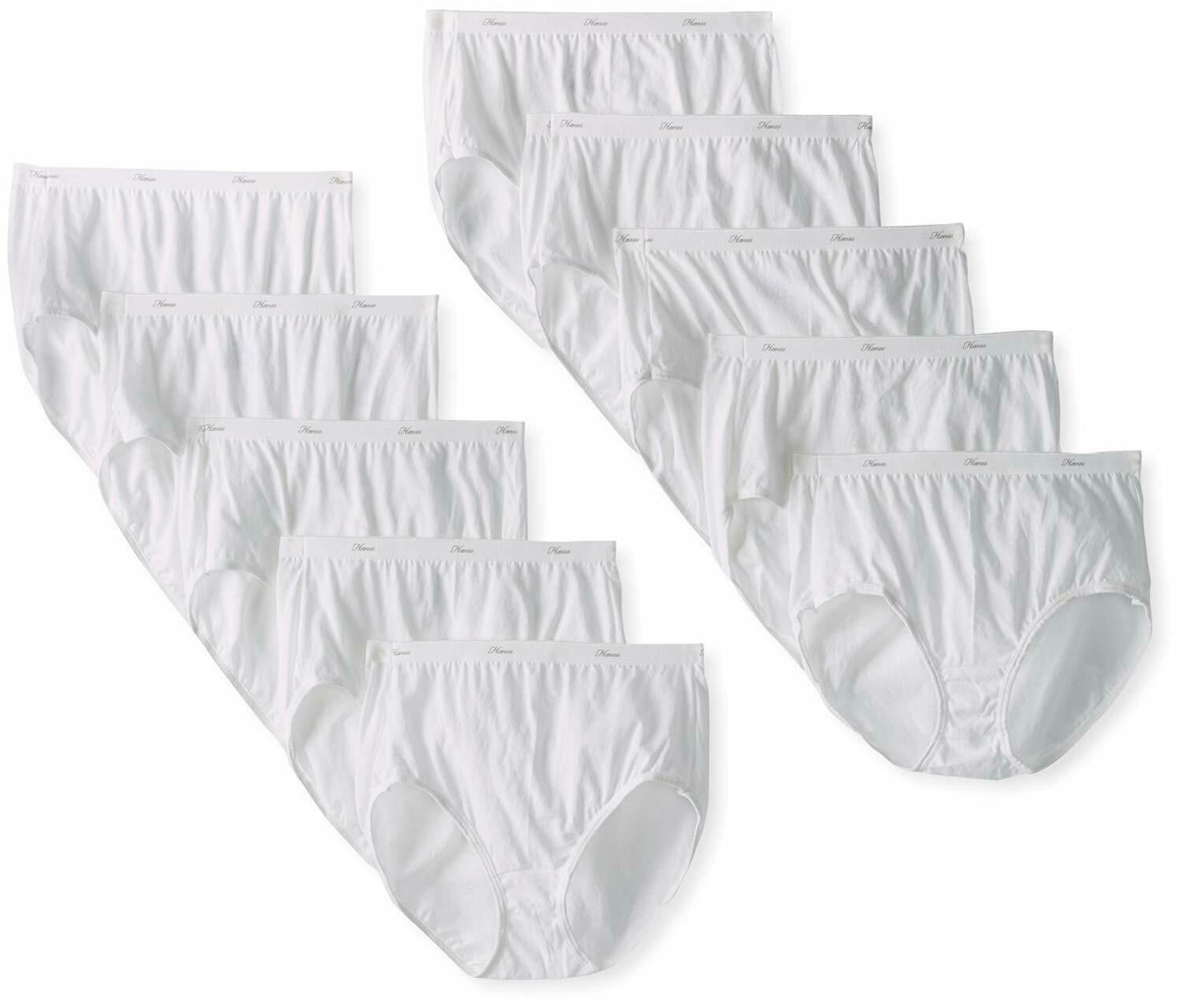 Generic - Womens Hanes 10 Pack Cotton Briefs Ladys Underwear Panties ...