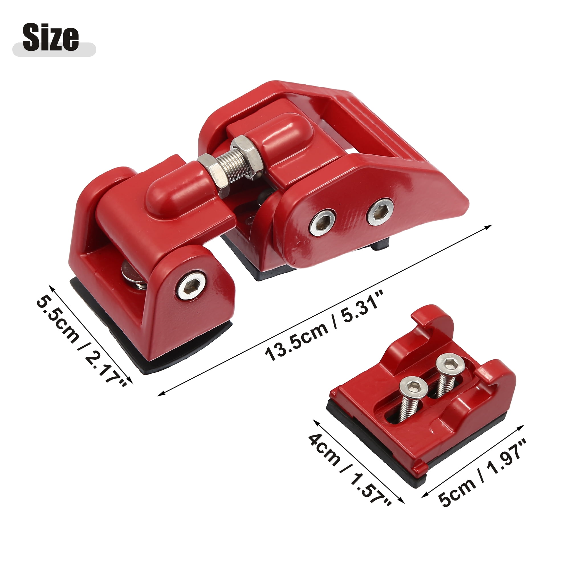 Unique Bargains Front Hood Latches  Catch Locking Fit for Jeep Wrangler JK - Pack of 4 Red