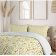 thumbnail image 6 of Ambesonne Luau Duvet Cover Sets, Toucan Birds Pineapples, 2-King, Dark Orange Apple Green, 6 of 7