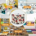 thumbnail image 5 of Foldable Fabric Storage Bin Home Cubes Clothing Organizer Bins Large Collapsible Box Basket for Home Organizer Red and Blacks Holly Leaves, 5 of 7