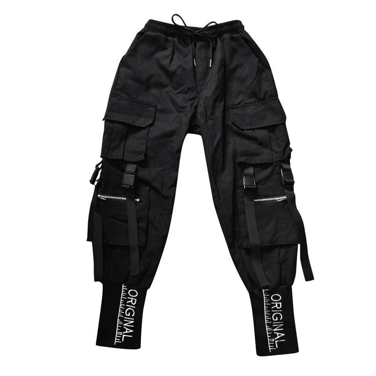 Women's Fashion Casual Cargo Hop Jogger Punk Trousers With