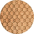 thumbnail image 1 of Ahgly Company Indoor Round Oriental Orange Modern Area Rugs, 6' Round, 1 of 4