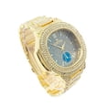 thumbnail image 2 of Bling-ed Out Oblong Metal Mens Color on Blast Watch - 8475Color (Twilight Blue), 2 of 3