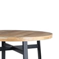 thumbnail image 4 of 39 Inch Round Mango Wood Dining Table with Angled Iron Leg Support Natural Brown and Black- Saltoro Sherpi, 4 of 7