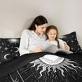 thumbnail image 4 of Feelyou Bohemian Stars Sun Twin Bedding Sets 7-Piece for Child, Tribal Galaxy Moon Bedding Comforter Set, Mystic Vintage Fashion Reversible Sheet Sets, Lightweight Room Decor, 4 of 8