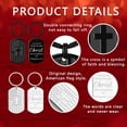 thumbnail image 4 of APSVO Black Unisex Keychain Amulet American Flag Dog Tag Cross Backpack Car Accessories Decor for Men Boys Women Wife Husband Boyfriend Girlfirend Christmas Christian Religious Jewelry Gift, 4 of 5