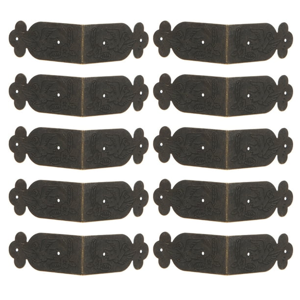 Protector de esquina de estilo chino, caja de joyería, Protector de esquina de caja de madera, 10 Uds.