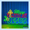 thumbnail image 3 of Handmadetneonsign Happy Birthday Jesus Neon Light, Jesus Christmas Led Sign, Jesus Home Decor, Gift Wall Art 90209, 3 of 5