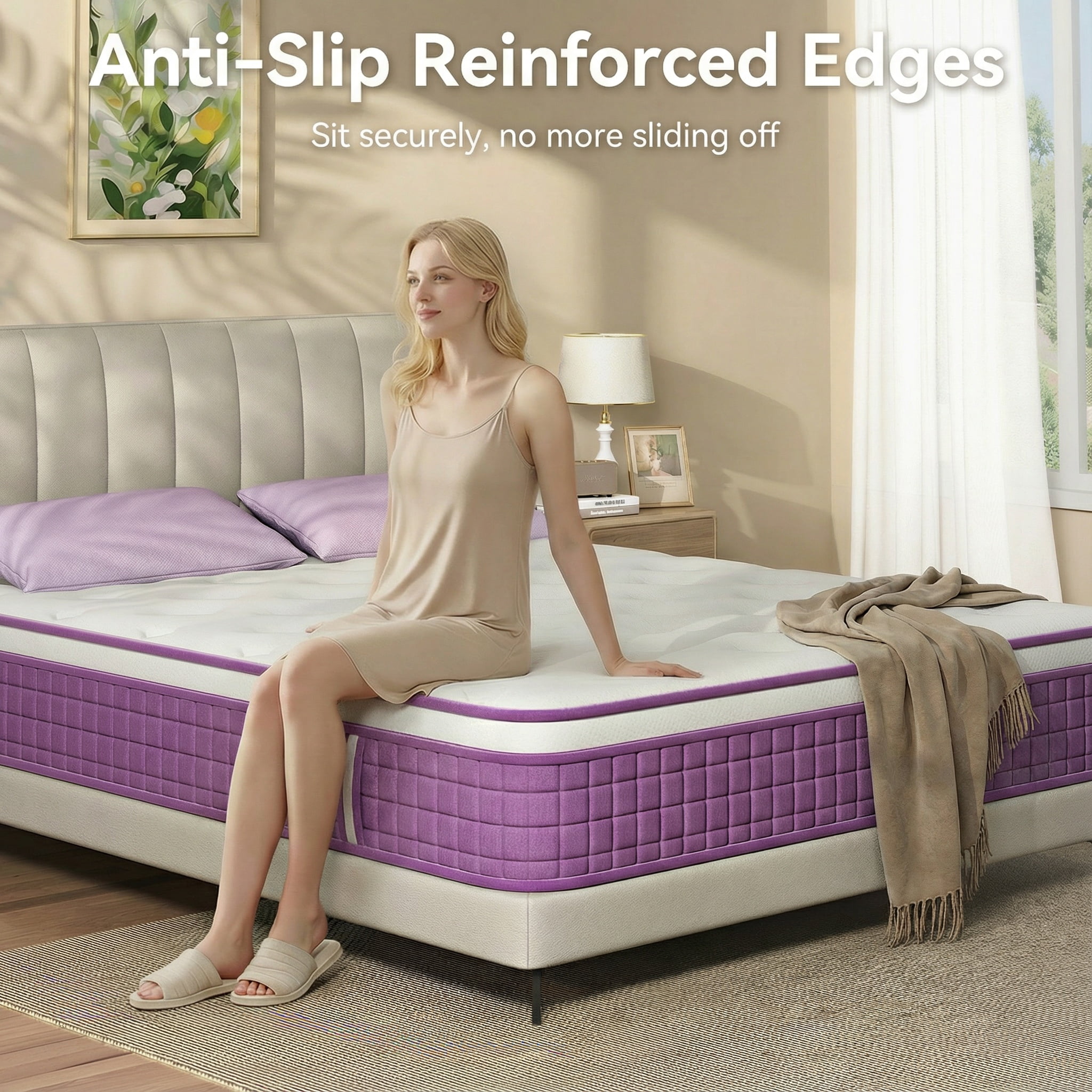 Sailvan King Size Mattress, 12 inch King Mattress in a Box, Bed Mattress With Memory Foam & Pocket Spring, Medium Firmness, Edge Support, Pressure Relief