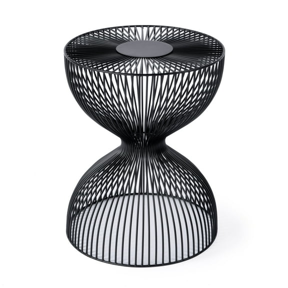 Butler Specialty Company Nicola Outdoor Contemporary Metal Side Table In Black