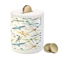 thumbnail image 3 of Dragonfly Piggy Bank, Moth Butterfly Like Bugs in Watercolor Print Modern Minimalist Design Art Print, Ceramic Coin Bank Money Box for Cash Saving, 3.6" X 3.2", Multicolor, by Ambesonne, 3 of 4