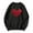 Black, variant on Oversized Valentine's Day Sweatshirts for Women Love Heart Shirts Print Long Sleeve Casual Crew Neck Lightweight Outfits Fall 2026